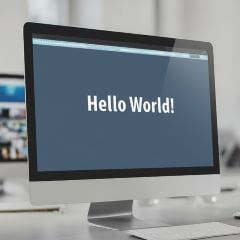 a Website Published Saying "Hello World"