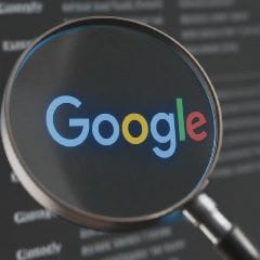 Google's Logo Under a Magnification Glass